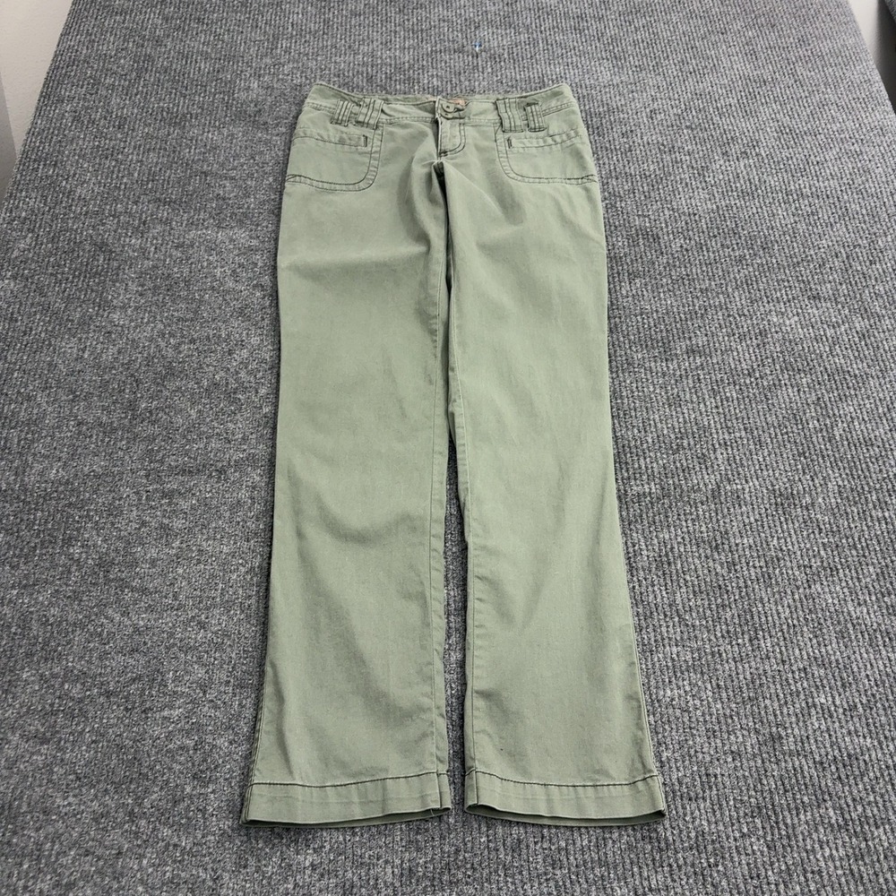 No Boundaries Pants Juniors 7 Olive Cotton Low Rise Utility Y2K Streetwear